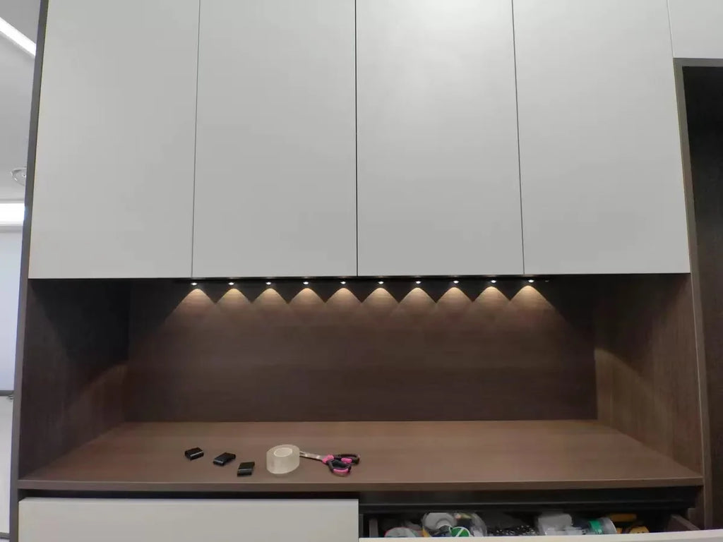 Wireless Ultra Thin Motion Sensor LED Cabinet Light Dimmable Lamp USB Rechargeable 3 Colors for Kitchen Wardrobe Bedroom Stairs