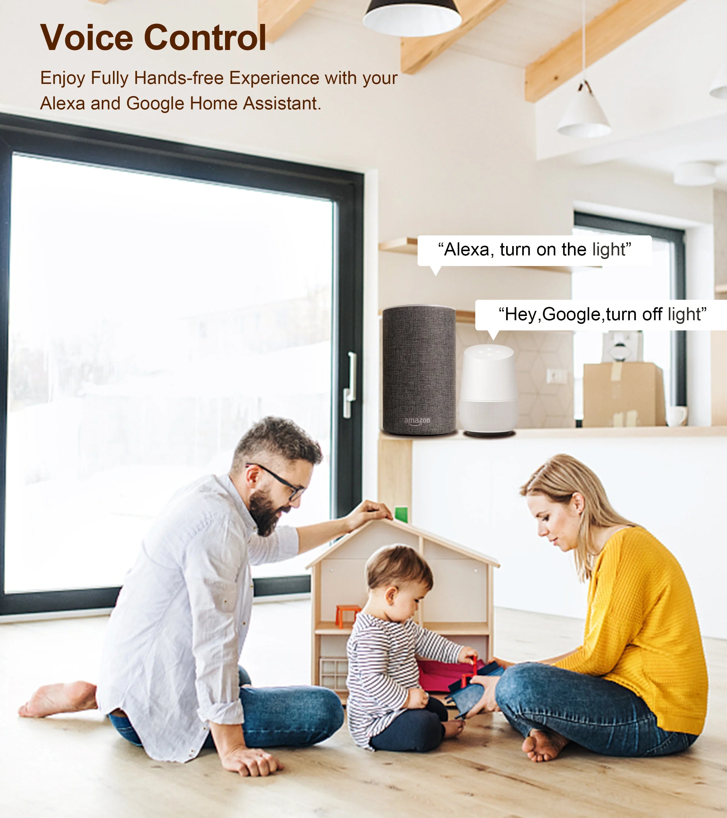 Tuya Wifi Smart Switch Module Supports 2 Way Control, App Remote Control DIY Light Breaker 100-240V Work with Alexa Google Home
