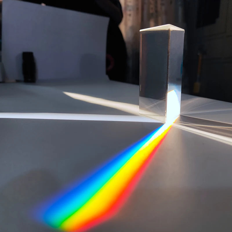30*30*60 Triangular Prism Rainbow Prisma Crystal Glass Photographic Prisme Color Prisms Physics Children's Light Experiment