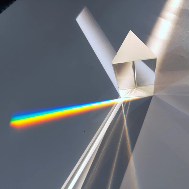 30*30*60 Triangular Prism Rainbow Prisma Crystal Glass Photographic Prisme Color Prisms Physics Children's Light Experiment