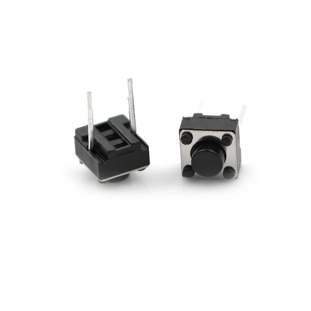 20pcs Push Button Switches 2 Pins Tactile Switch For DIY Parts 6*6*5mm Wholesale