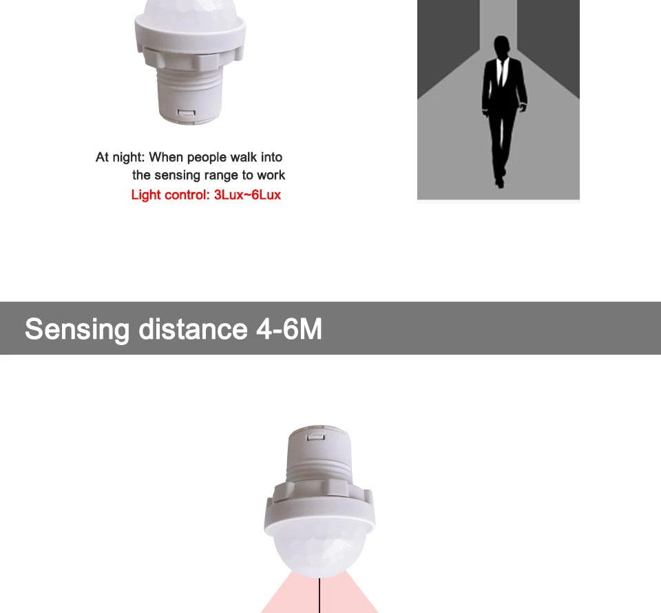 10/8/5/3/1PCS Motion Sensor 110V 220V Smart Switch Pir Infrared Motion Sensor Smart Home Human Body Automatic Sensor Night Lamp