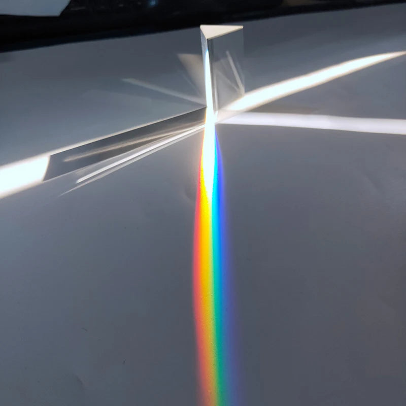 30*30*60 Triangular Prism Rainbow Prisma Crystal Glass Photographic Prisme Color Prisms Physics Children's Light Experiment