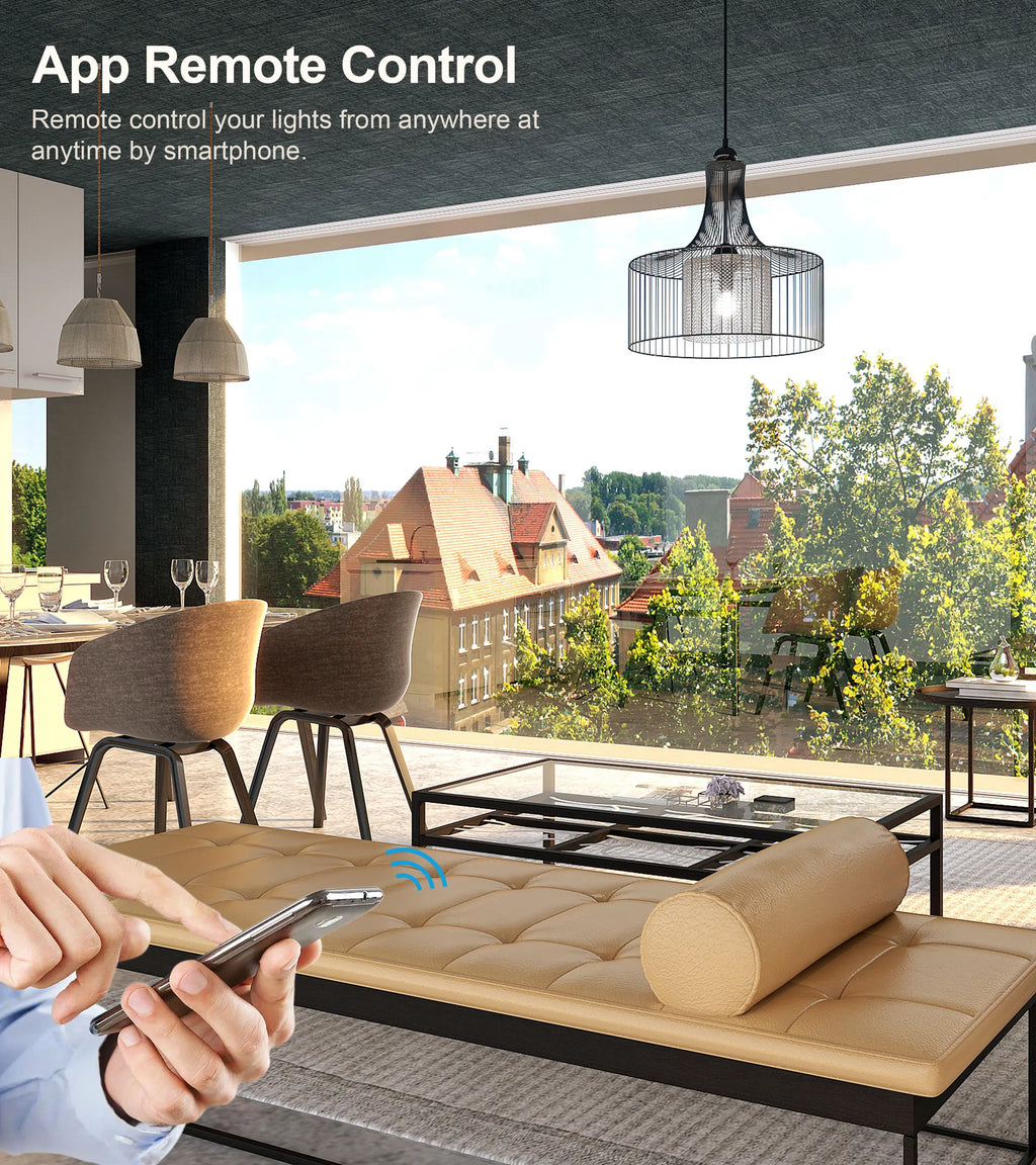 Tuya Wifi Smart Switch Module Supports 2 Way Control, App Remote Control DIY Light Breaker 100-240V Work with Alexa Google Home