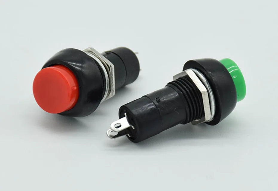 6pcs/lot 12mm 3A 150V PBS-11A PBS-11B 2PIN Plastic Push Button Switch Self-locking / Momentary  Switchs