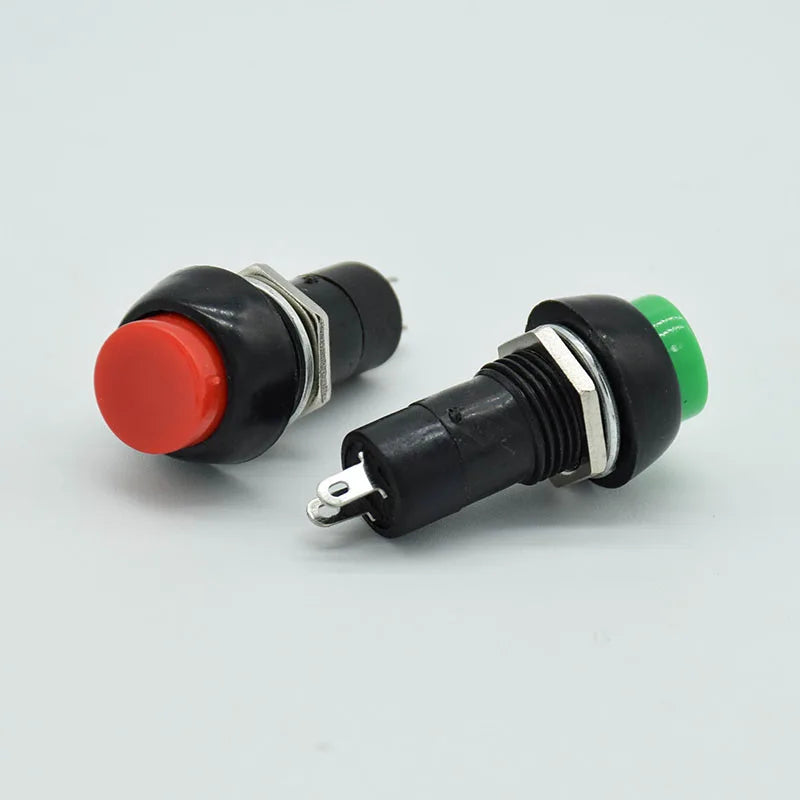 6pcs/lot 12mm 3A 150V PBS-11A PBS-11B 2PIN Plastic Push Button Switch Self-locking / Momentary  Switchs