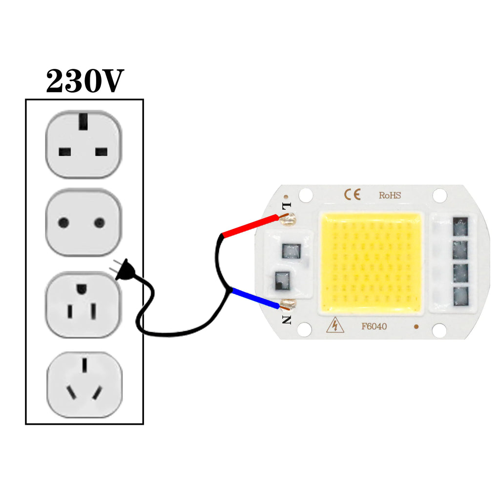 LED Chip COB 50W LED Bulb High Power LED 220V 10W 20W 30W 5W Light Bulbs Lamp 220V LED Matrix for Outdoor Floodlight Spotlight