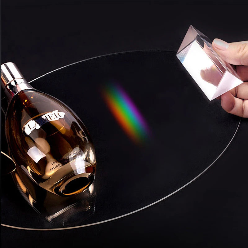 30*30*60 Triangular Prism Rainbow Prisma Crystal Glass Photographic Prisme Color Prisms Physics Children's Light Experiment