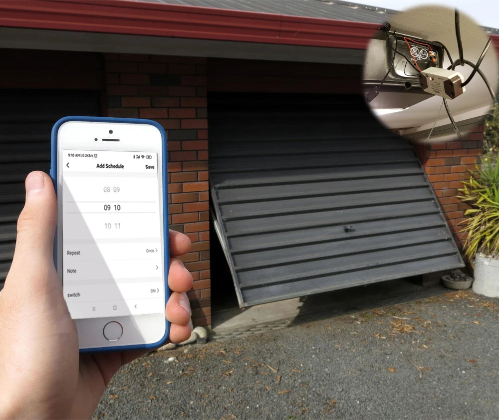 Smart Garage Door Opener Controller, EU plug, Work with Alexa, Echo, Google Home, SmartLife, Tuya App Control, No Hub Required