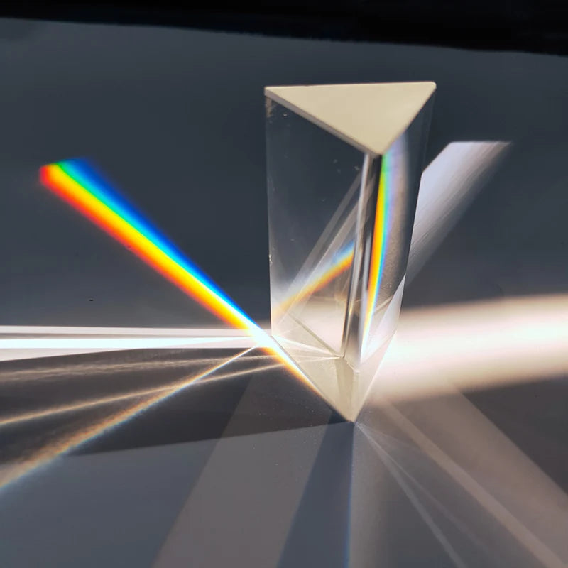 30*30*60 Triangular Prism Rainbow Prisma Crystal Glass Photographic Prisme Color Prisms Physics Children's Light Experiment