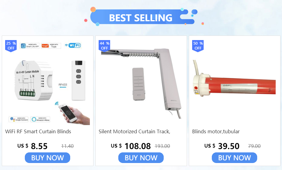 Electric Motorized CurtainTrack, Smart Home Rails