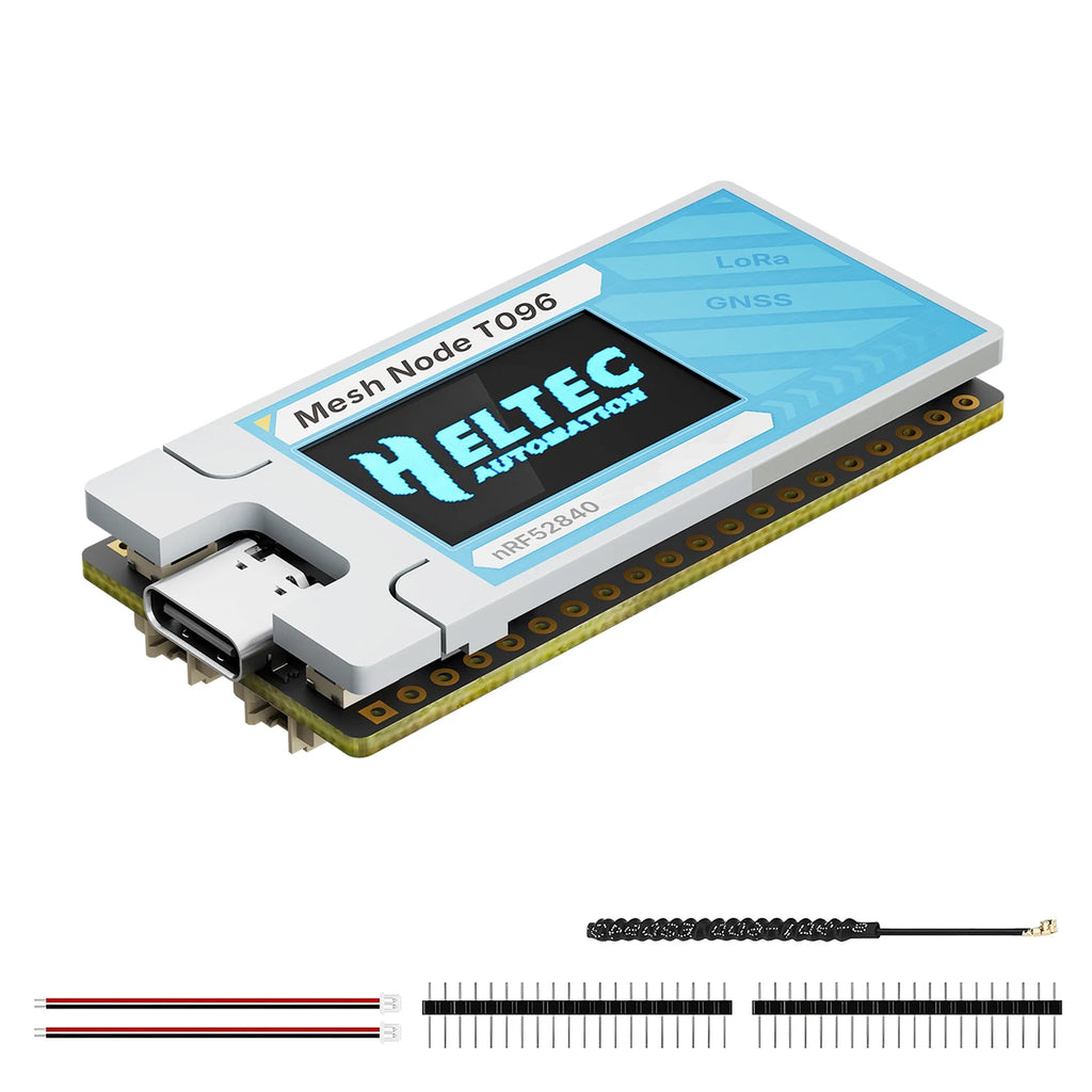 Heltec Mesh Node T096 NRF52840 LoRa Meshtastic Node13uA Ultra-Low Power SX1262 UC6580 Dual-Band GNSS Module Arduino Meshcore