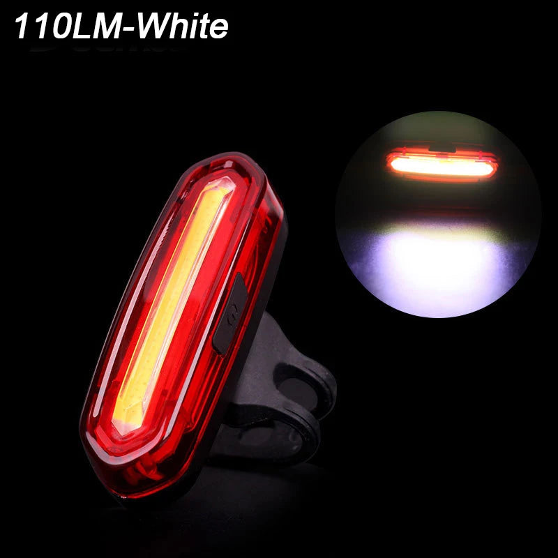 Bike Taillight COB  Bicycle Rear Light With 6 Modes USB Rechargeable Mtb LED Warning Tail Lamp Cycling Accessories