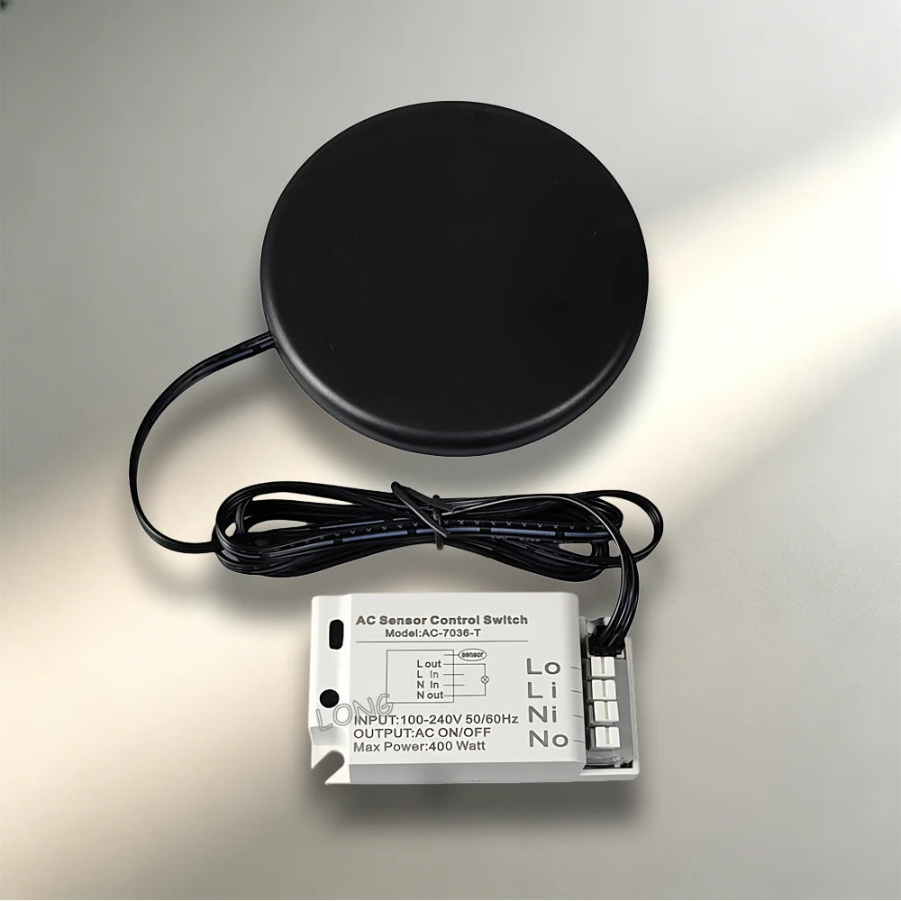 Touch Switch Sensor AC220V LED Cabinet Closet No-Drilling Penetrating Wood Panel Hidden Touch Sensor For Wardrobe Cupboard