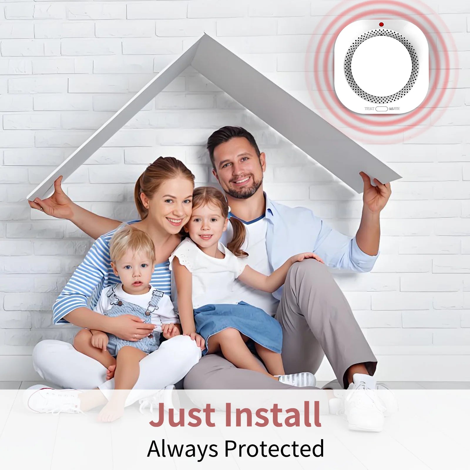DC 3V Smoke Detector For Hotel Office School Hospital Security Protection Self-check Function Independent Smoke Alarm