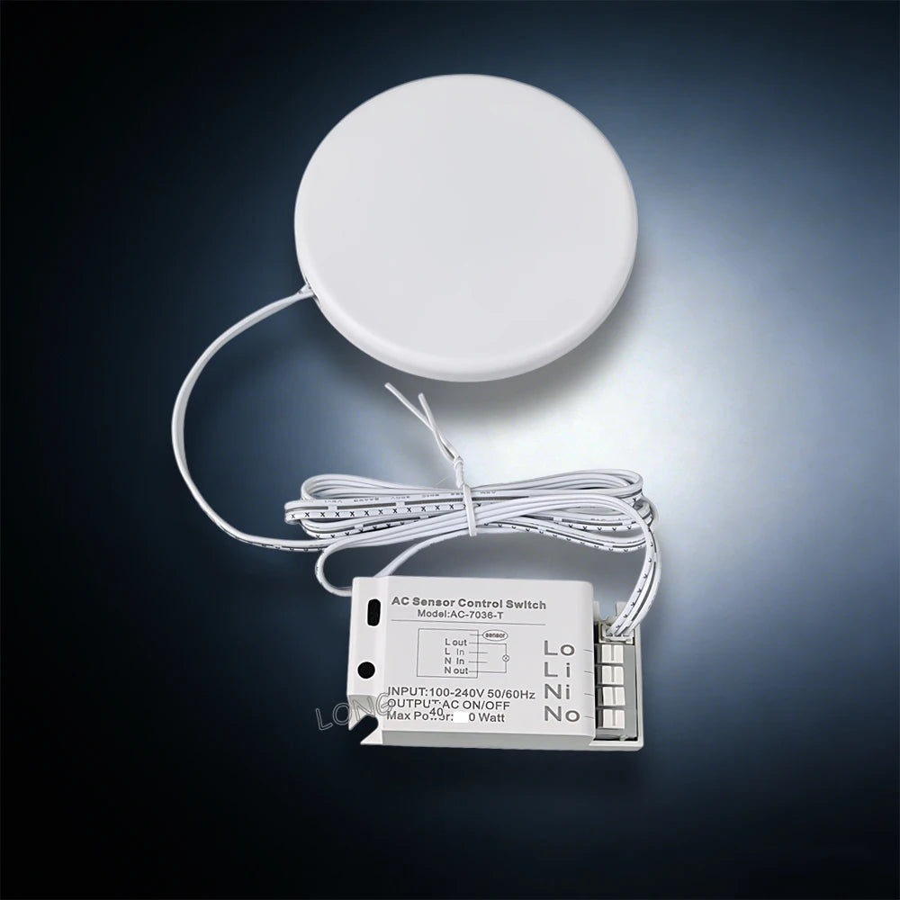 Touch Switch Sensor AC220V LED Cabinet Closet No-Drilling Penetrating Wood Panel Hidden Touch Sensor For Wardrobe Cupboard
