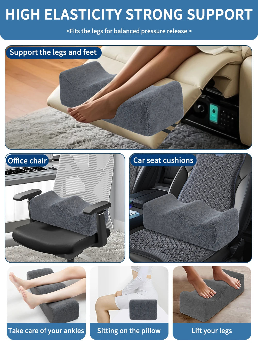 High Rebound Foam Buttock Pillow BBL Seat Cushion Relief Waist Pain Butt Lift Cushion Home and Office Sofa Lounge Chairs Pad