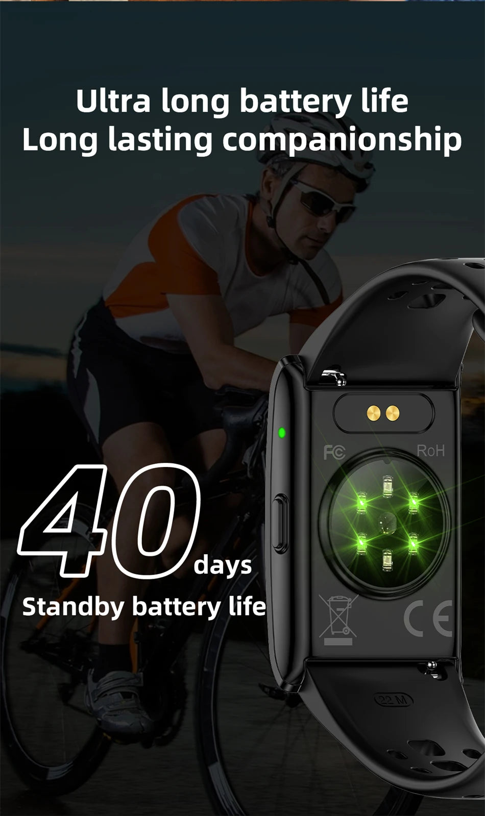 New GPS Trajectory AI Health Bracelet Heart Rate Blood Pressure HRV Monitor Call Reminder Smart Watch Sport Band Fitness Tracker