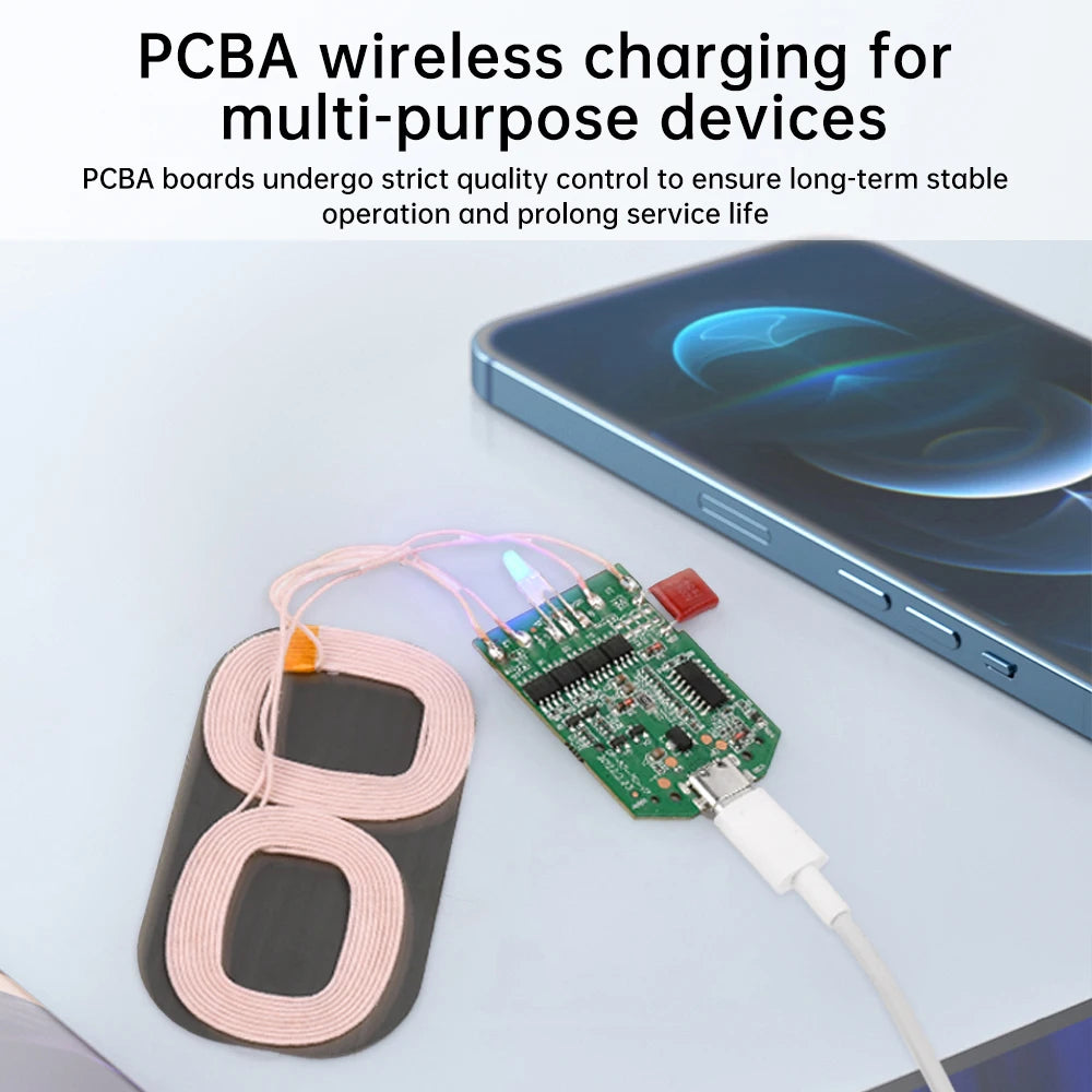 15W Dual Coil Wireless Charging Module Wireless Charger PCBA Multi-Purpose Home Car Device Wireless Charger Module
