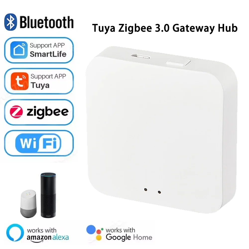 Tuya Zigbee 3.0 Gateway Hub Smart Home Wireless Bridge Smart Life APP Remote Control Automation Device Works with Alexa Google