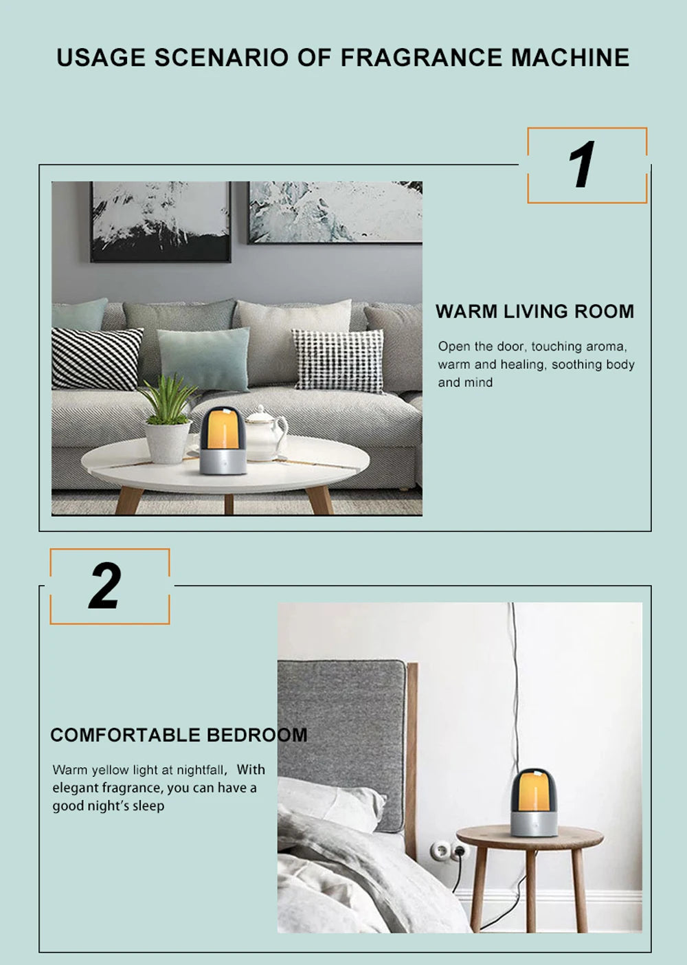 Smart Aromatherapy Humidifier Pure Essential Oil Ambient Light Intelligent Timing App Lication Control Night Light