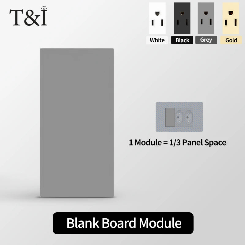 DIY Modular Tempered Glass Wall Plate2x4inch NEMA 5-15R Duplex Outlet US EU Italy Chile Interchangeable Electrical Socket Module