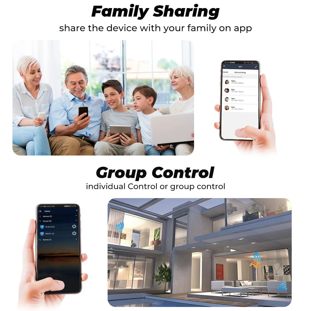 Wifi Smart Switch Ewelink APP 16A Mini Light Switches 2 Way Wireless Smart Home Automation Breaker Voice for Alexa Google Alice