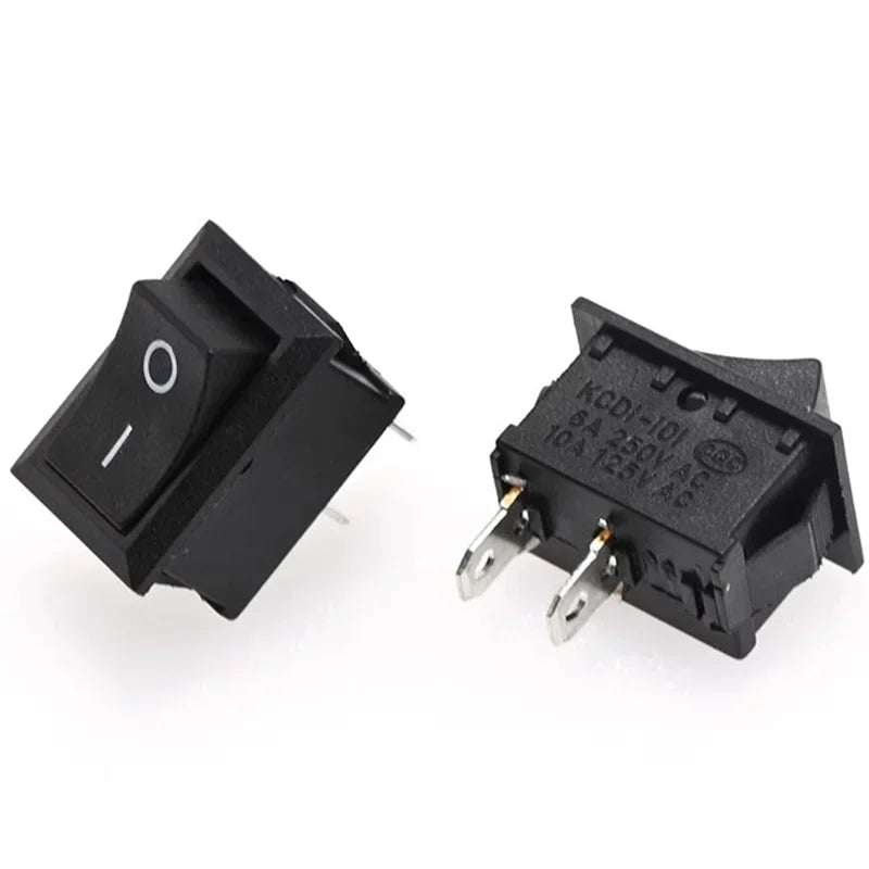 5/20/100Pcs KCD1 Boat-shape Switch 2Pin Power Switch ON-OFF Snap-in Rocker Switch KCD Switches kcd1 10*15mm/15*21mm