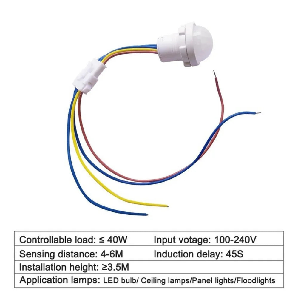 10/8/5/3/1PCS Motion Sensor 110V 220V Smart Switch Pir Infrared Motion Sensor Smart Home Human Body Automatic Sensor Night Lamp