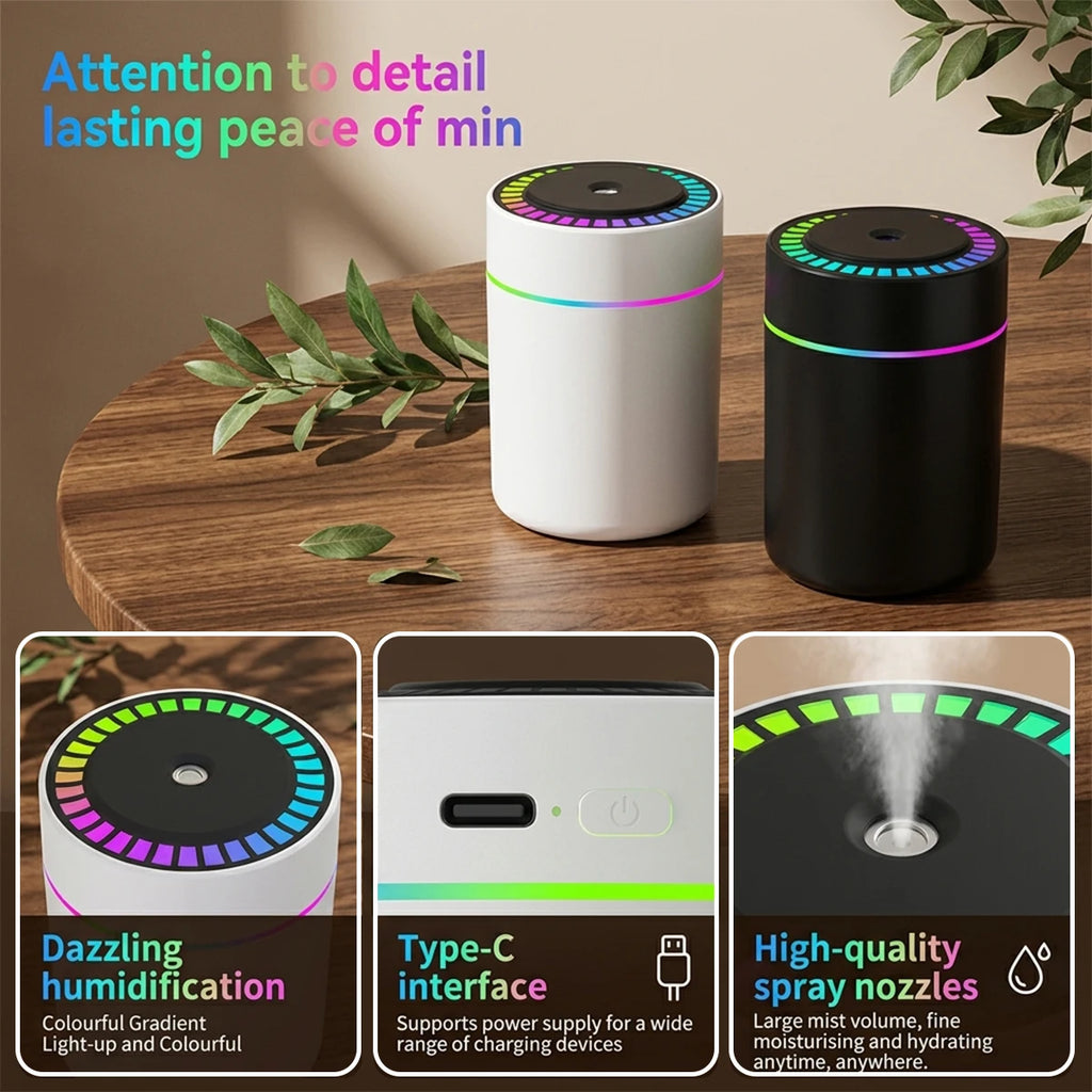 180ML Mini Air Humidifier USB Electric Aroma Diffuser Essential Oil Purifier Aromatherapy Mist Maker Lights For Car Home Bedroom