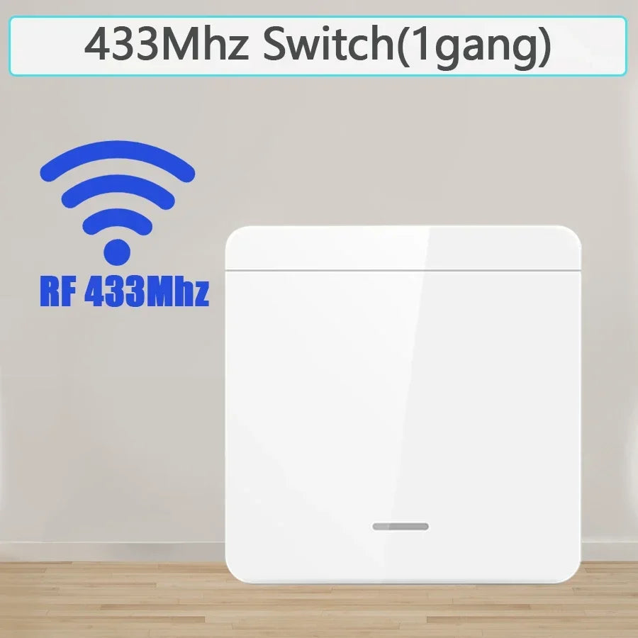 Wireless Light Wall Switch Relay Receiver RF 433Mhz 10A 110V 220V 1/2/3Gang Panel Switch Remote Control Interruptor for LED Lamp