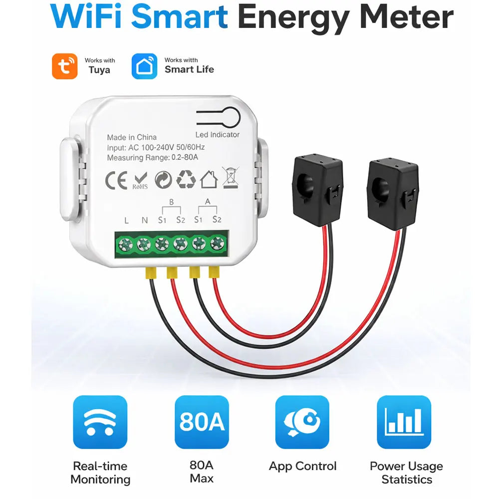 EU Smart Plug WiFi Socket power energy meter 10A/16A Power Monitor Wattmeter Timing Function  watt meter Tuya SmartLife APP