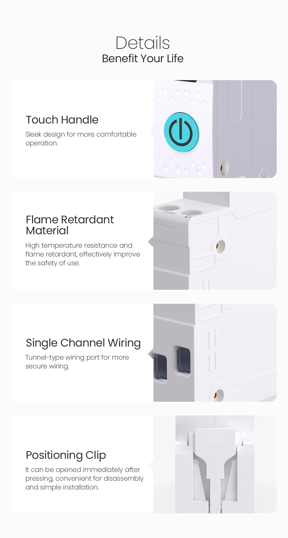 Tuya WiFi Circuit Breaker Smart 1P+N 63A  MCB Timer Power Energy kWh Voltage Current Meter Protector Voice Remote Control Switch