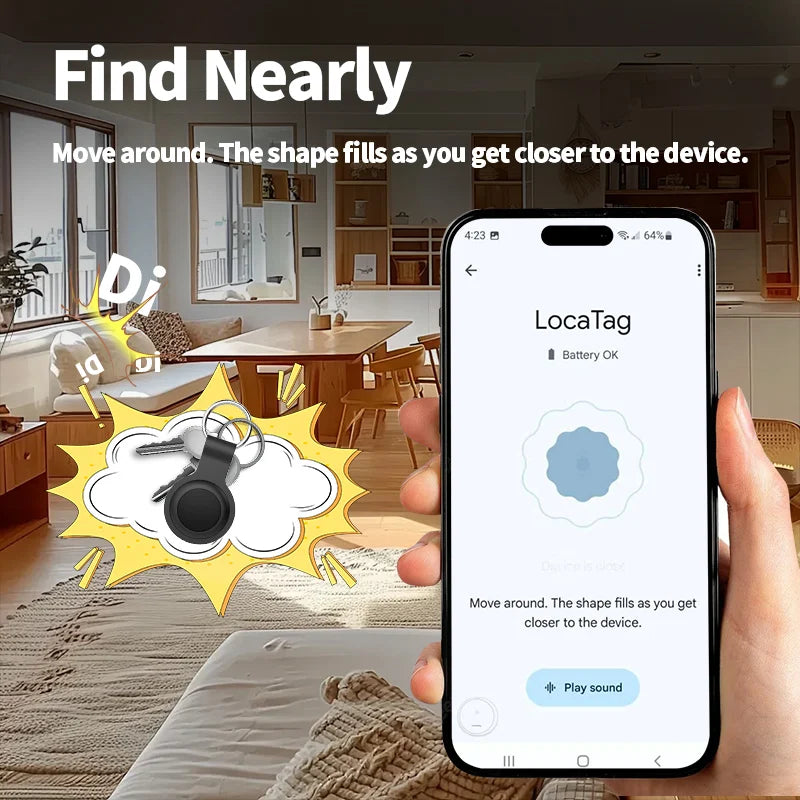 Smart Android Tracker work with Google's Find Hub App for Samsung Moto Finder Items Security Locator Protective Shell Optional