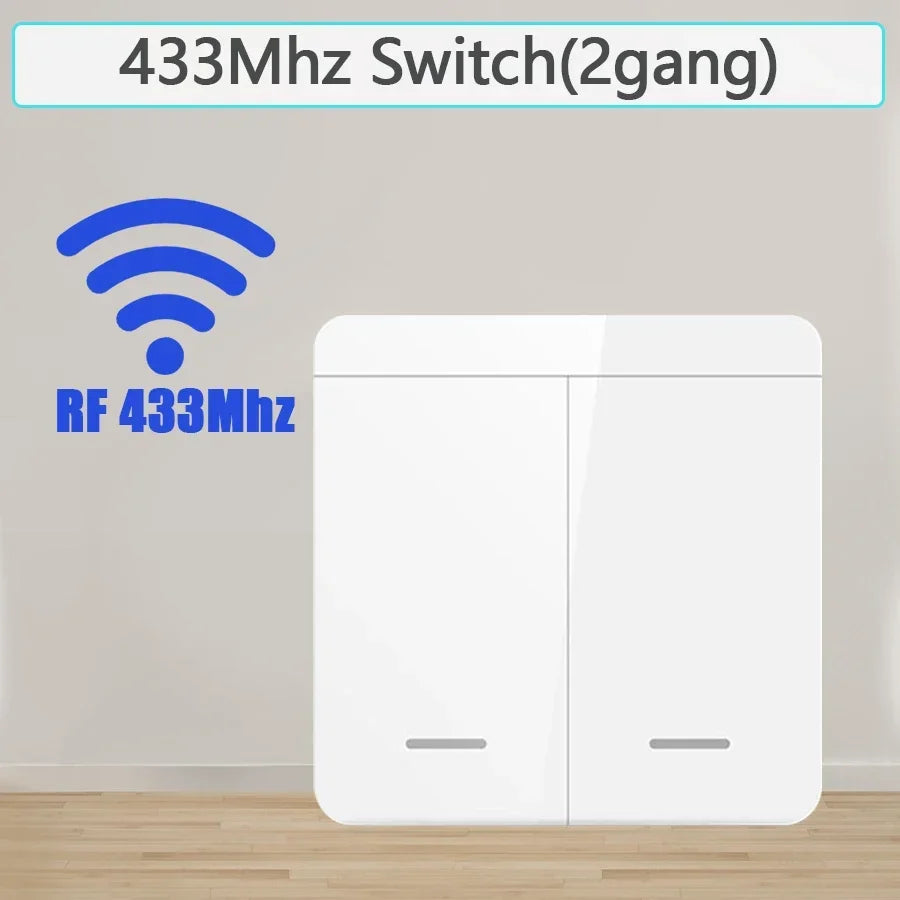 Wireless Light Wall Switch Relay Receiver RF 433Mhz 10A 110V 220V 1/2/3Gang Panel Switch Remote Control Interruptor for LED Lamp