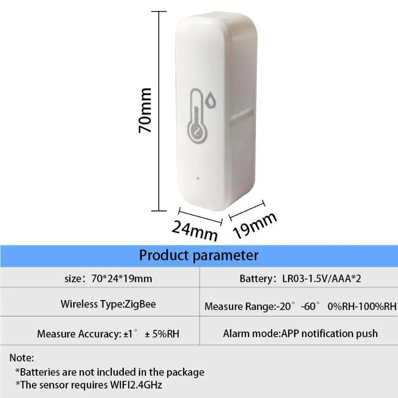 Smart Temp Humidity Sensor App Control Compatible For Home Office Greenhouse Use
