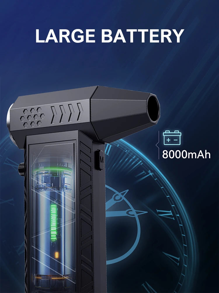 Violent Fan 350000RPM Powerful Air Blower Vacuum Dust Cleaner Charging Strong Winds 58m/s Brushless Turbo Jet Blower Dry