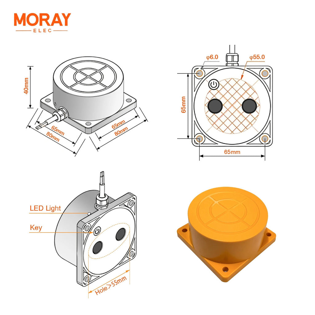 Moray ME201WSP Tuya Smartlife APP Solar Energy Wireless Water Tank Level Gauge For Water Fuel Tank Monitor