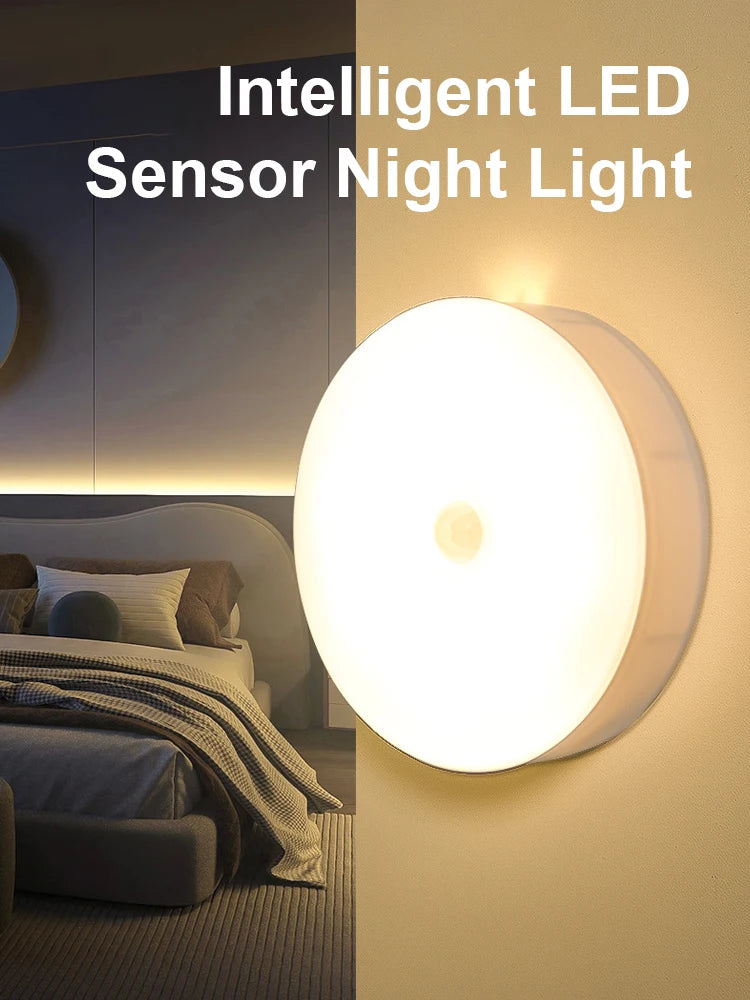 Type-C Motion Sensor Light Rechargeable Light Lamp Bedside LED Night Light for Stairs Hallway Cabinet Closet Bedroom Nightlight
