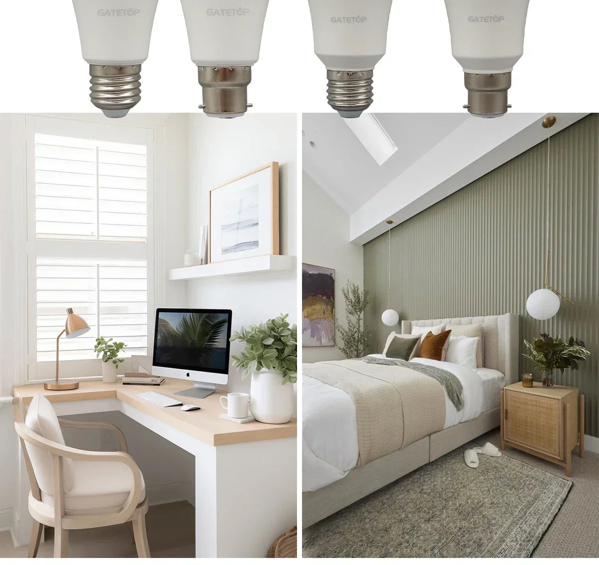 2Pack No Flicker LED Bulb Lamp B22 AC 220V 110V No Flicker 3W 8W 9W 12W 18W 24W Warm Lighting for Home Derection Lamparas Leds