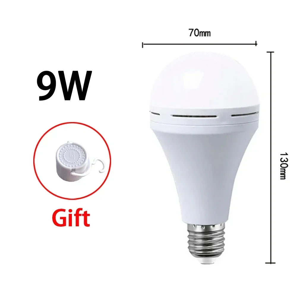 Emergency LED Light Bulb E27 7w 9w 12w 15w Rechargeable 1200mAh Battery 85-265V 110V 220V for Camping Tent Lamp Outdoor Lighting