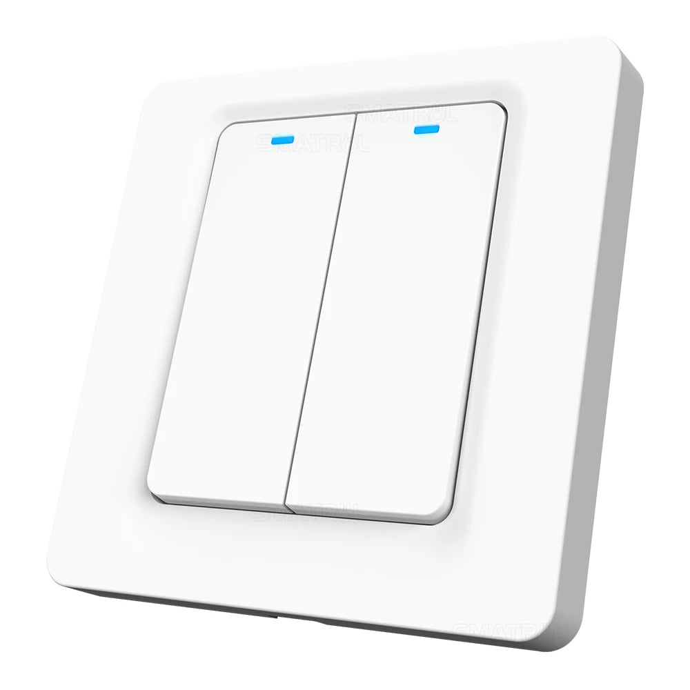 Tuya Zigbee Smart Switch No Neutral Wire No Capacitor 1/2/3Gang EU Wall Push Light Switch Smart Life APP Voice for Alexa Google