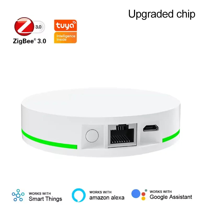 Tuya ZigBee 3.0 Smart Zigbee Hub Wired Gateway Bridge with Network Cable Smart Life Remote Control Works with Alexa Google Home