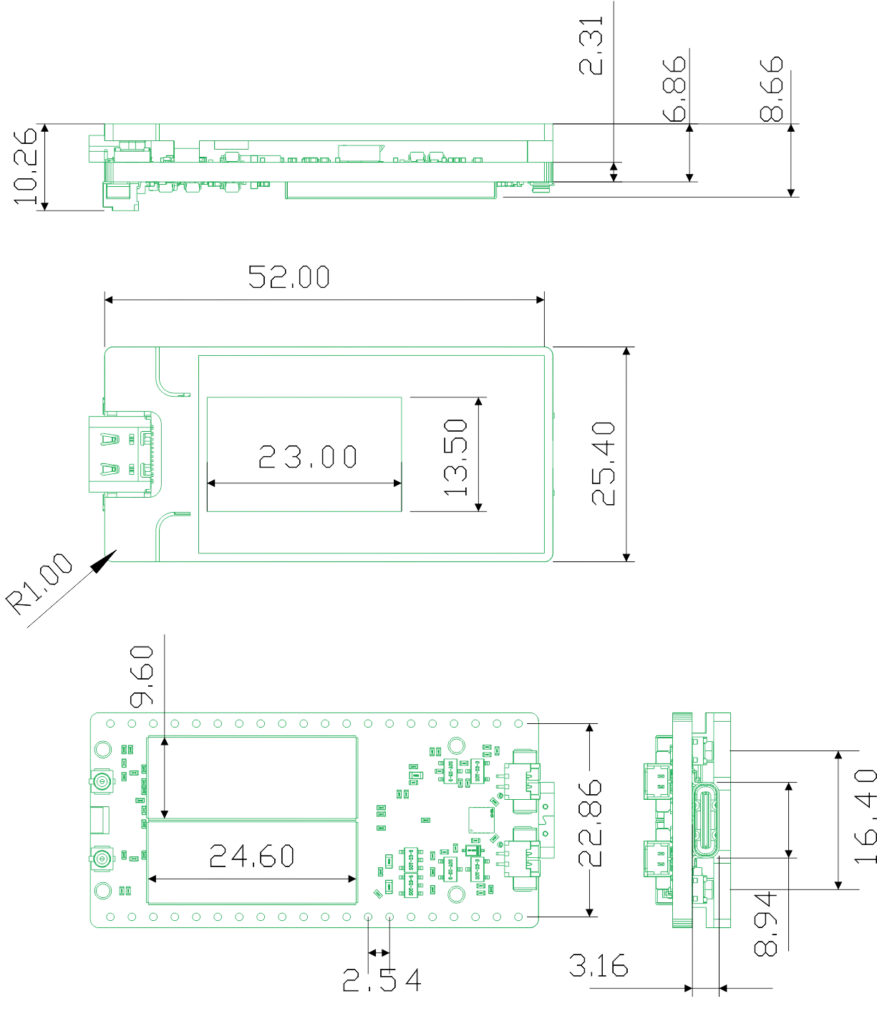 Heltec Mesh Node T096 NRF52840 LoRa Meshtastic Node13uA Ultra-Low Power SX1262 UC6580 Dual-Band GNSS Module Arduino Meshcore