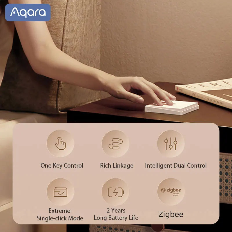 Aqara Smart Wall Switch E1 ZigBee 3.0 Wireless Smart Home Light Button No With Neutral Fire Wire For Xiaomi Mi Home Homekit APP