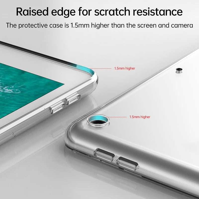 TPU Transparent Silicone Case For iPad 10th generation Mini 6 Air 5 10.9 Shockproof Cover For iPad 10.2 7th 8th 9th Pro 11 12.9