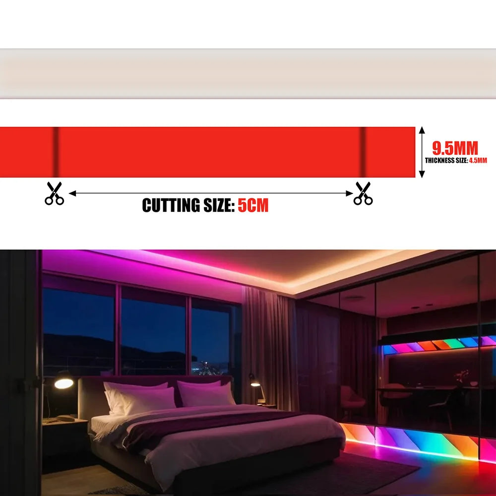 IP68 Waterproof COB LED Neon Strip Light 5m 10m 15m 20m 0.5m 12V 24V 320LED Flexible Tape Silicone Tube Lamp Liner Lighting RA90