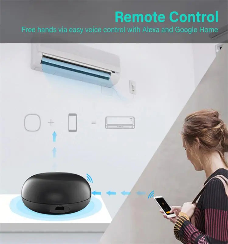 HIMOJO Universal WiFi IR RF Bluetooth Smart Home Appliances Remote Controller for Tuya Smart Life App Alexa Voice Control AC TV