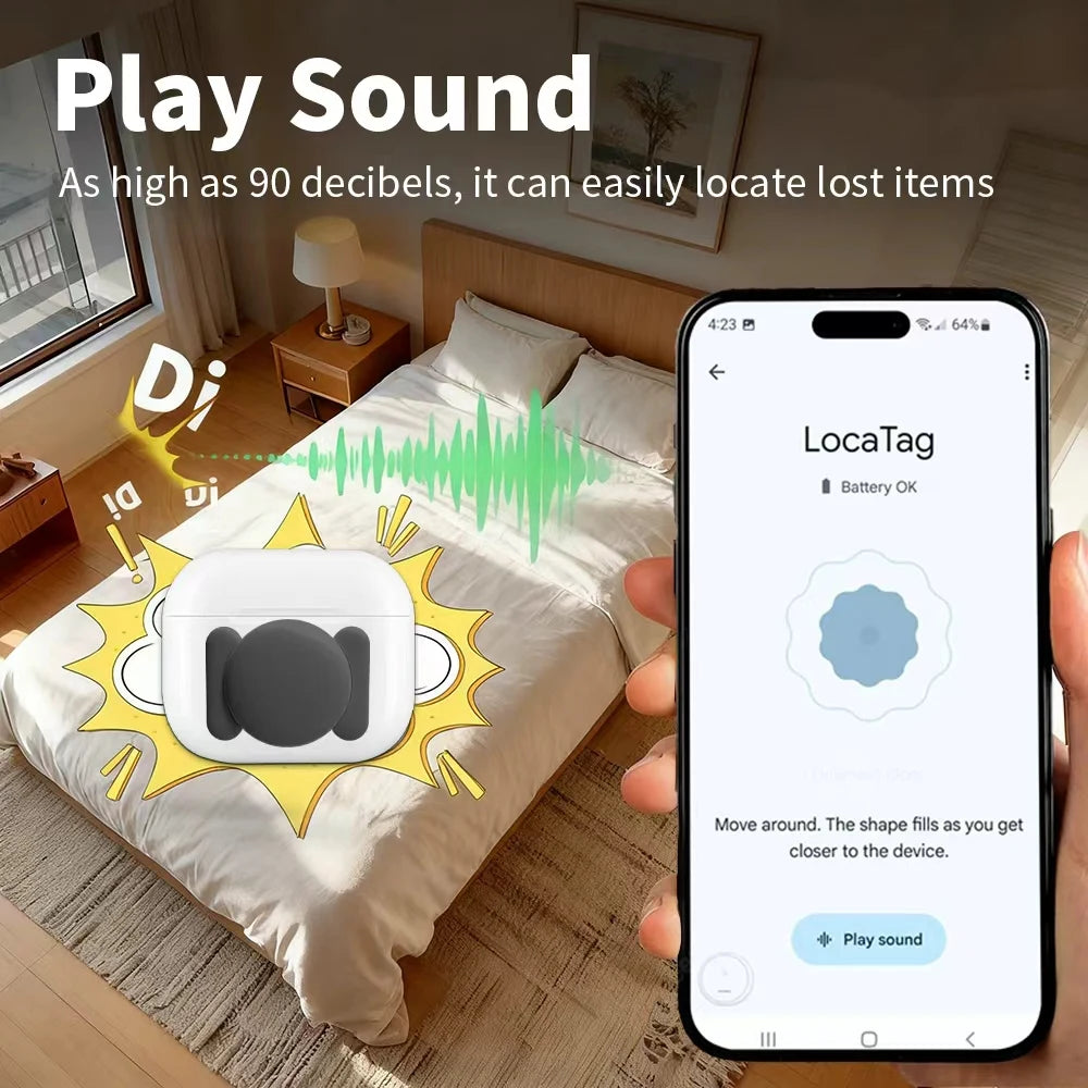 Smart Android Tracker work with Google's Find Hub App for Samsung Moto Finder Items Security Locator Protective Shell Optional