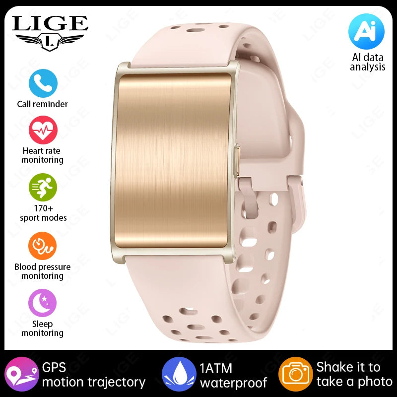 New GPS Trajectory AI Health Bracelet Heart Rate Blood Pressure HRV Monitor Call Reminder Smart Watch Sport Band Fitness Tracker